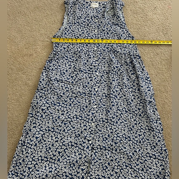 Susan Bristol Size 20W Blue Floral Sleeveless Button Front Maxi Dress - Picture 7 of 8